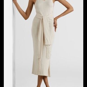 Savannah Morrow cream dress with tassels